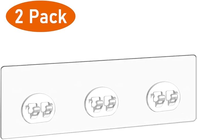 2 Pcs Corner Shower Caddy Adhesive Replacement Hook, Heavy-Duty No Drilling Adhesive Stickers for Shower Caddy Shelves Basket Bathroom Organizer Hanging Hook, Wall Mount Sticker Strips Pads