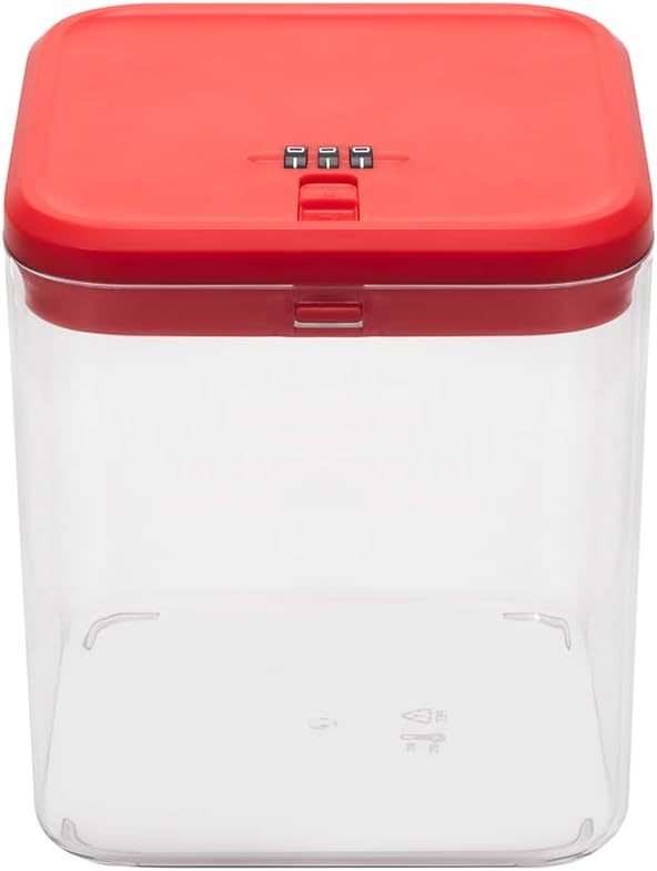 EMLTHORYClear Medicine Lock Box with code, Small Food Snack Phone medication Lock Boxes for Personal Items Combination Electronics Organizer,Phone Jail,Gaming Device Lockable Boxes