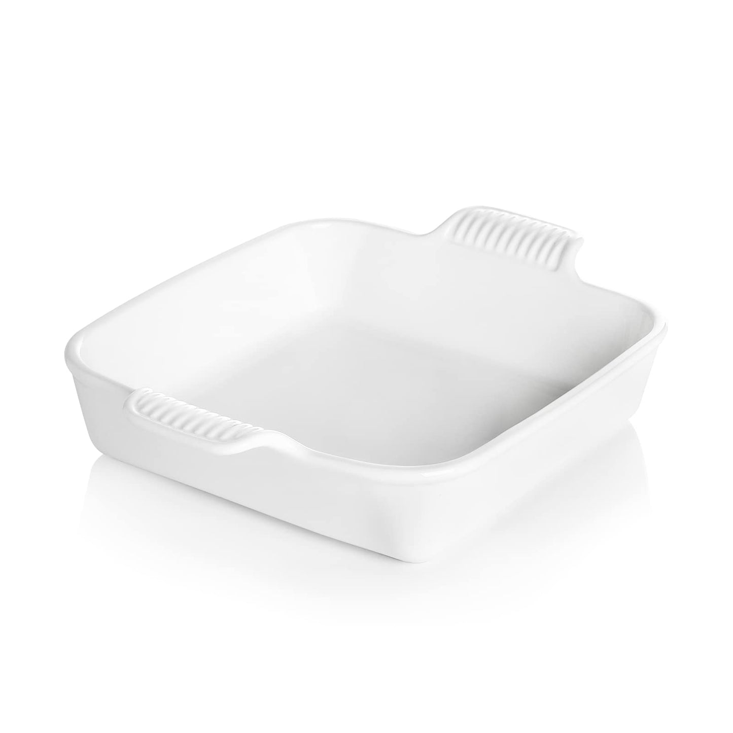 Sweejar Ceramic Baking Dish, Rectangular Small Baking Pan with Double Handles, 20 Oz for Cooking, Brownie, Kitchen, 6.5 x 4.9 x 1.8 Inches(Navy)