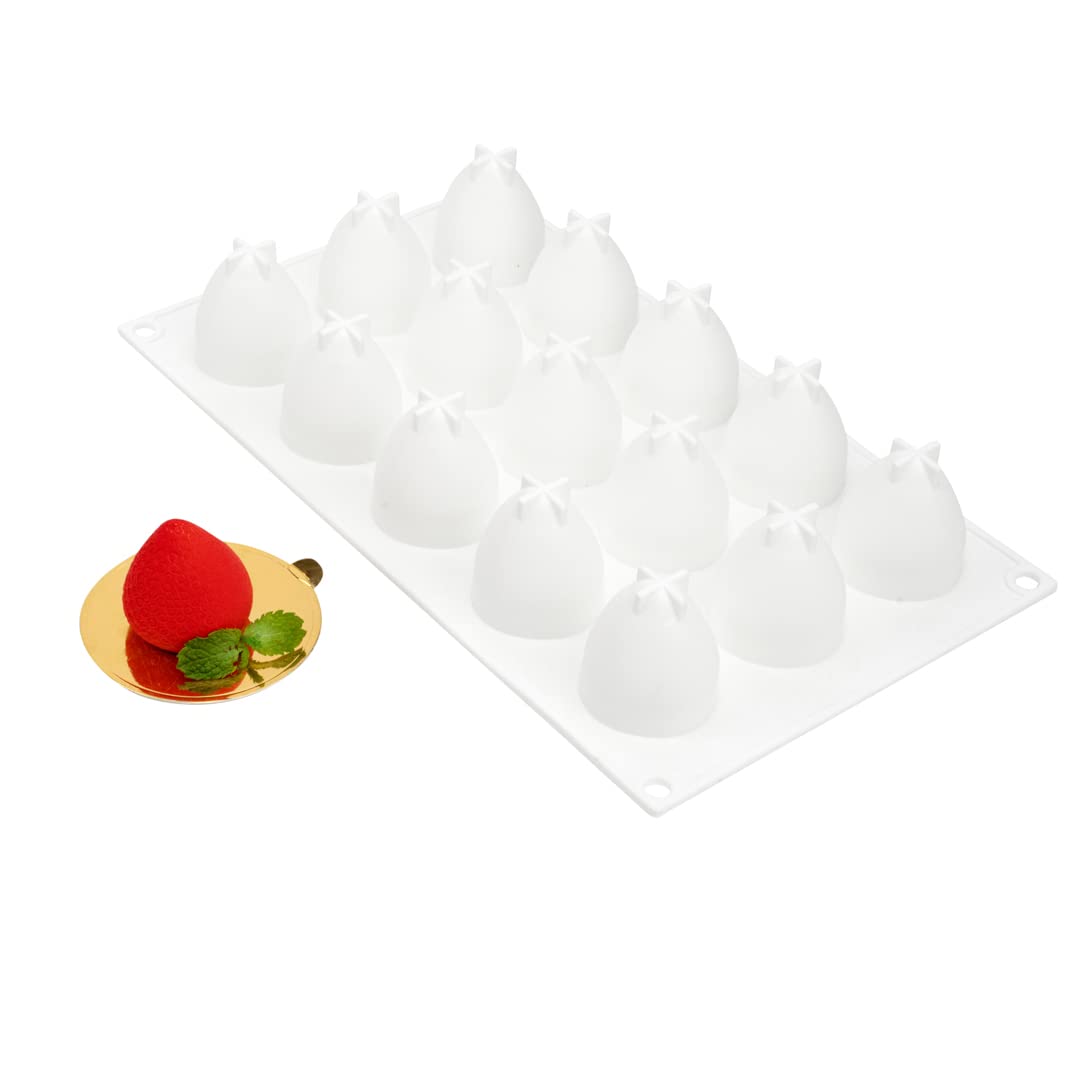Pastry Tek 4 Cavities Popsicle Molds, 10 Cylinder Cakesicle Molds - Flexible, Freezable, White Silicone Cake Popsicle Molds, Easy Release, For Baking - Restaurantware