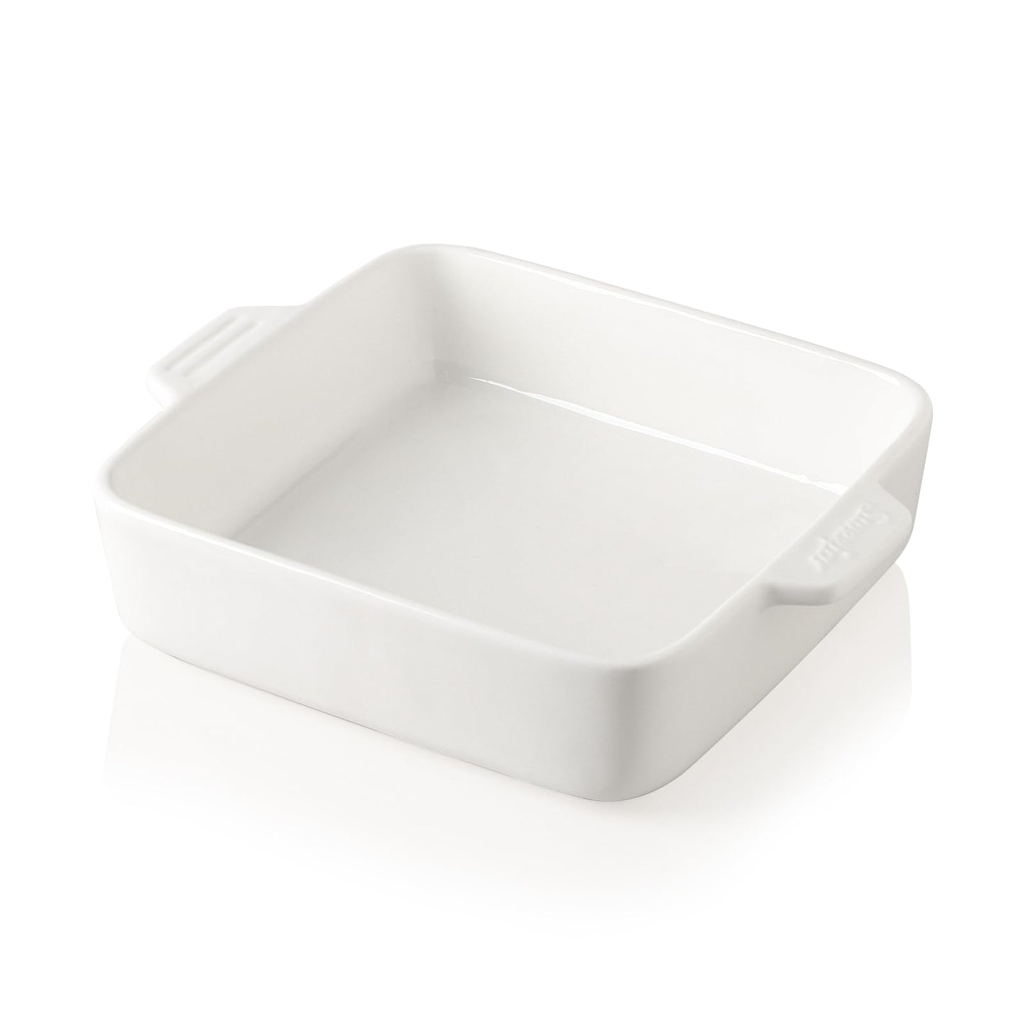 Sweejar Ceramic Baking Dish, Rectangular Small Baking Pan with Double Handles, 20 Oz for Cooking, Brownie, Kitchen, 6.5 x 4.9 x 1.8 Inches(Navy)