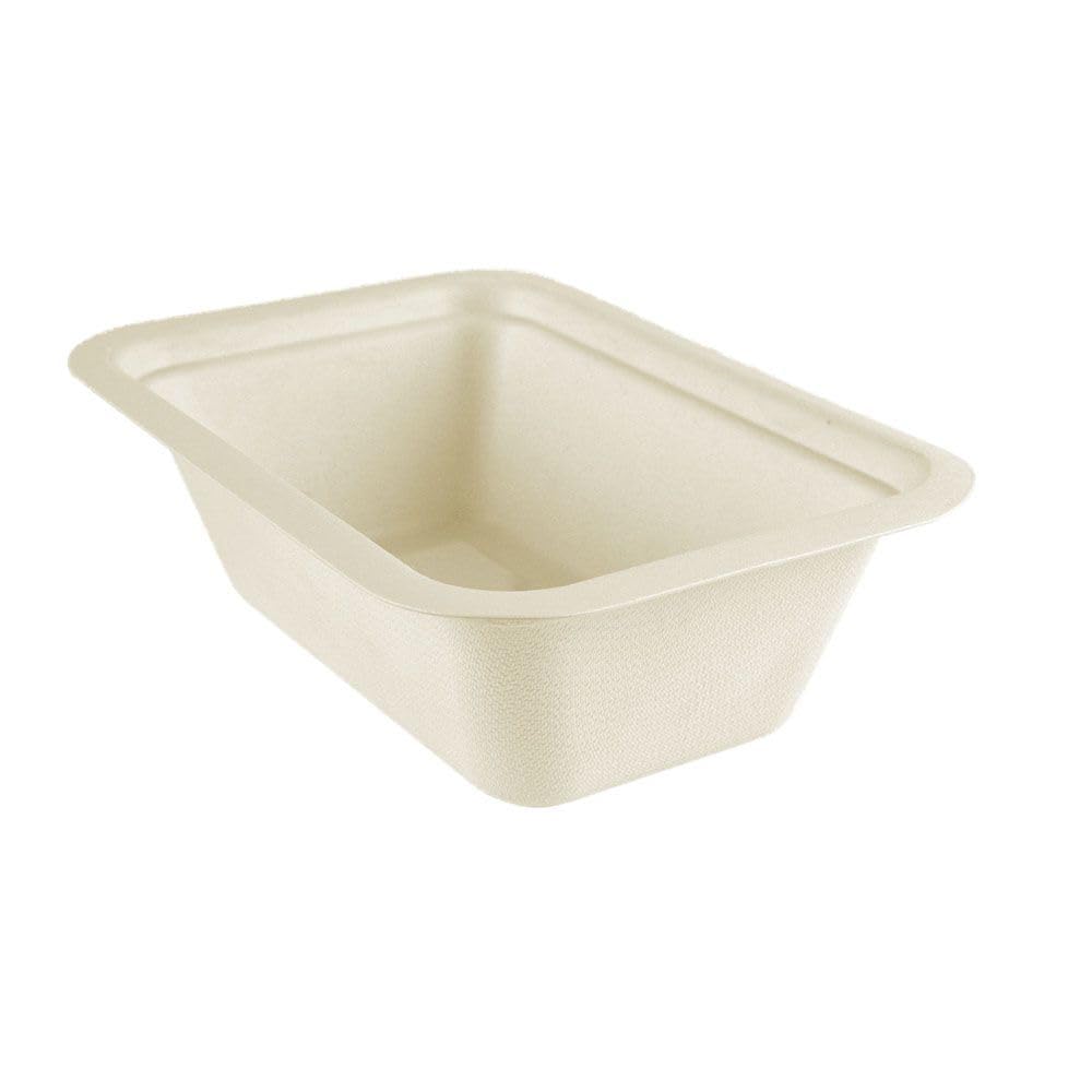 Vegware Compostable 60oz Large Molded Fiber To Go Containers, Case of 600, Nourish, No-Added PFAS, Reuseable, Bagasse, Meal Prep Food Storage, Suitable for Hot or Cold, Choice of Size 5 Lids & bases