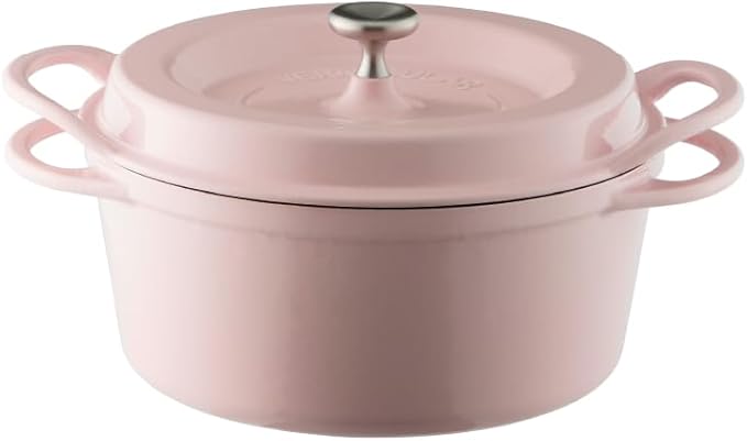 Vermicular Oven Pot 26cm Shallow (3.9qt), Enameled Cast Iron - Pearl Brown