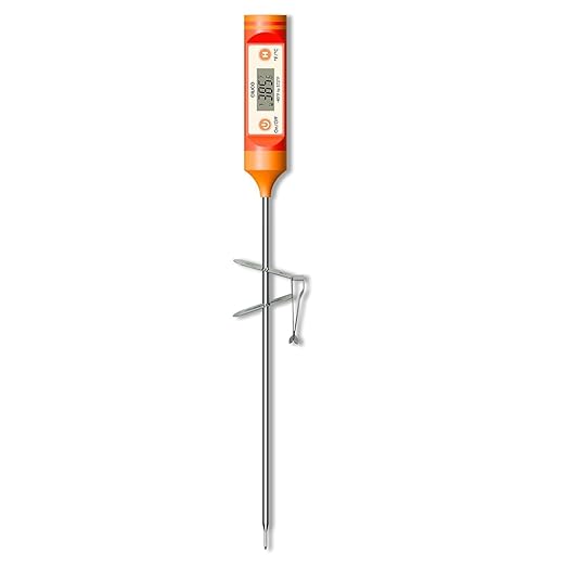 CILICO Candy & Meat Thermometer with Type-C Rechargeable Digital Instant Reading for Candy Making, BBQ, Deep Frying, & Liquids, 8" Long Probe,CT180-L