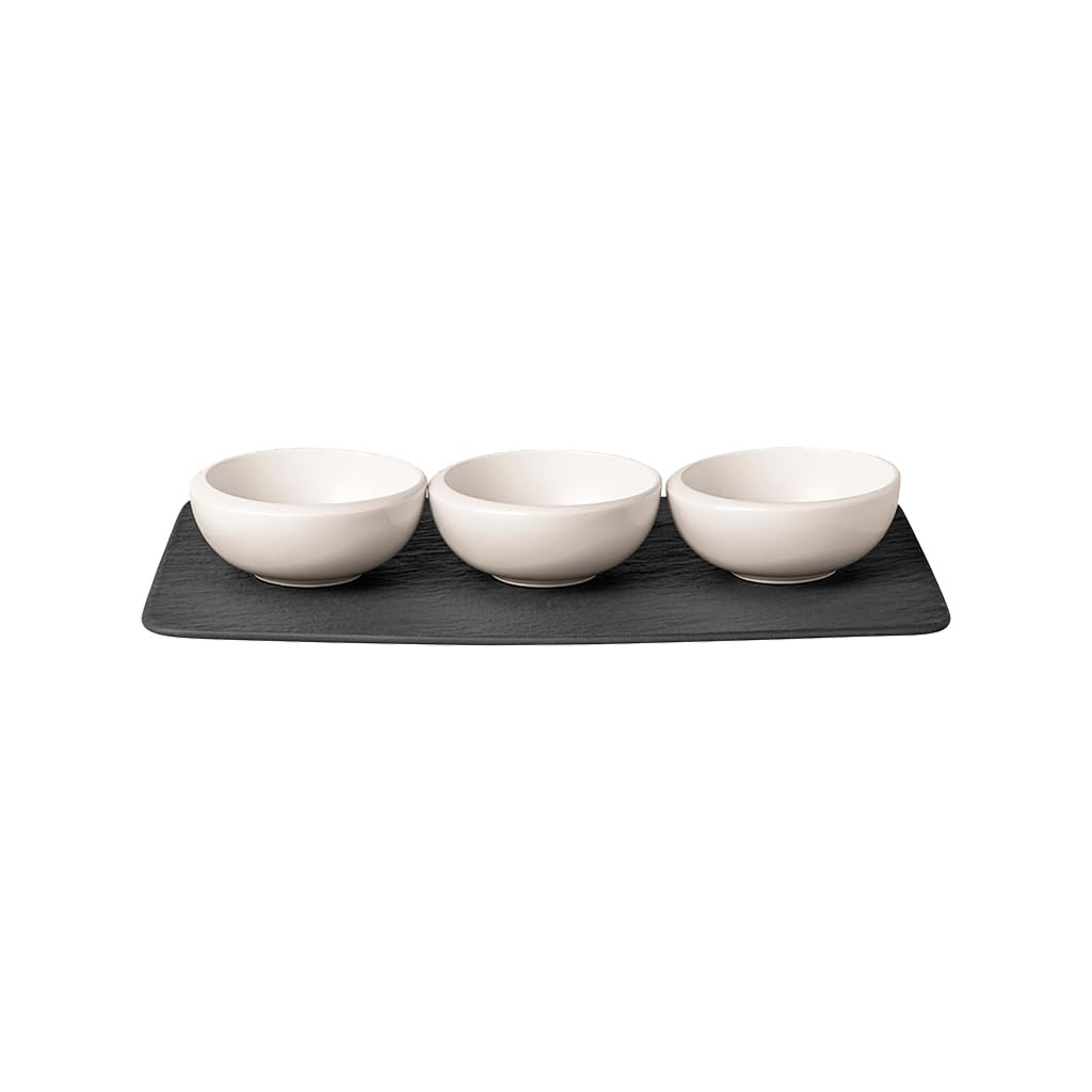 Villeroy & Boch NewMoon, Small Bowl for Delicious Dips and Finger Food, Premium Porcelain, White, Dishwasher Safe