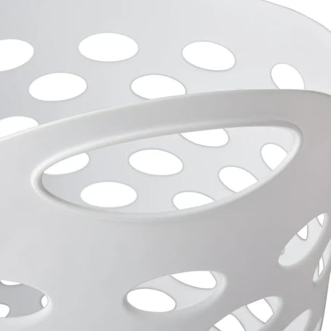 Tall Flex Laundry Basket Plastic Hamper for Clothes, Bedroom, and Storage with Handles 17.75" x 17.25" x 26"