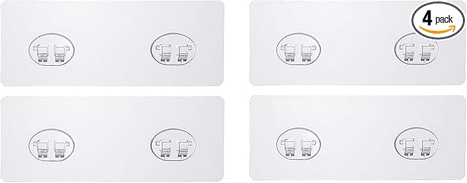4pcs Shower Caddy Replacement Shelves Adhesive Strip Pad Organizer Sticker Bathroom Heavy Duty Strong Sticky Wall Nail Free Transparent