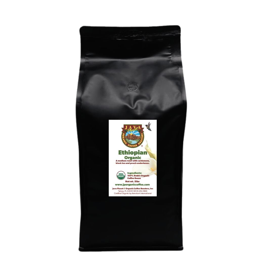 Java Planet Low Acid Organic Whole Bean Coffee, Papua New Guinea, 16 oz