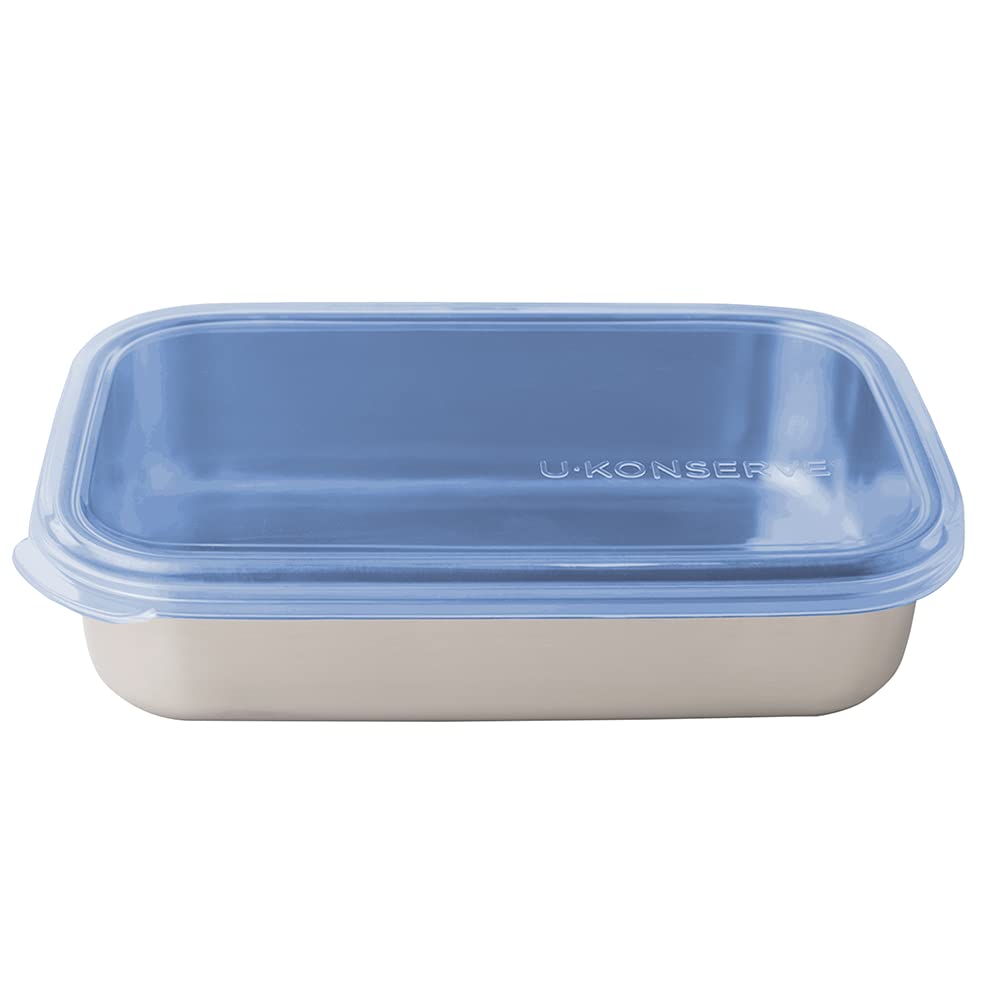 U-Konserve 45oz Stainless Steel Food Container Bento Box Clear Silicone Lid