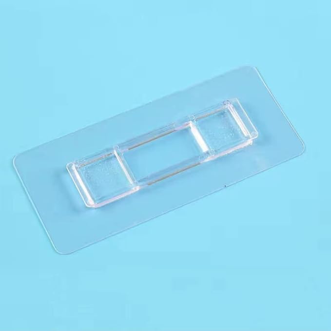 6 PCS Wall Mounted Replacement Sticky Pads for Kitchen Bathroom Shower Caddy Organizer Rack Holder Nail Free Adhesive Hooks (Rectangle 10.4 * 2.5 cm)