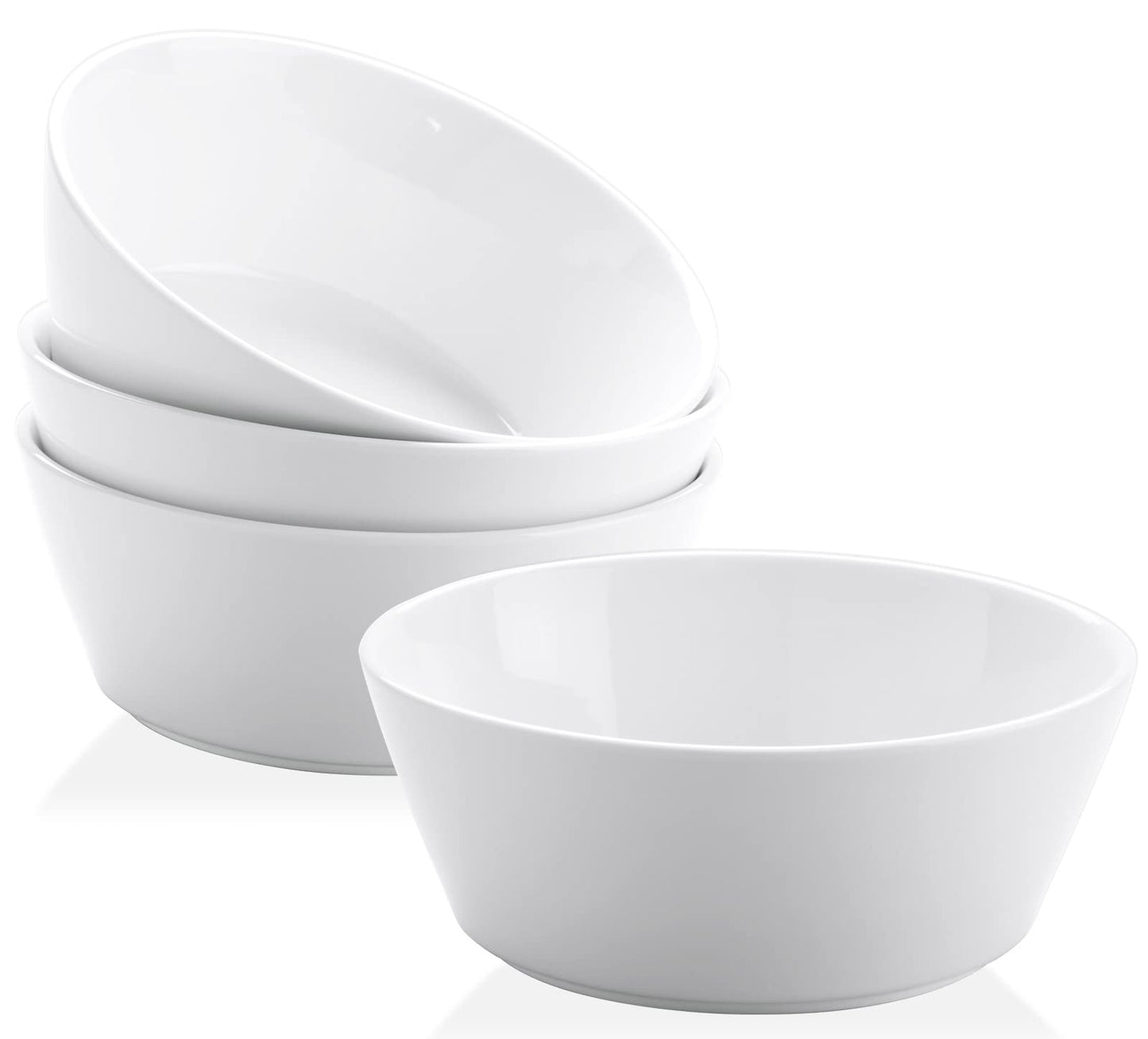 Yedio 10 OZ White Ceramic Soup Bowls of 6, Small Cereal Bowls for Kitchen