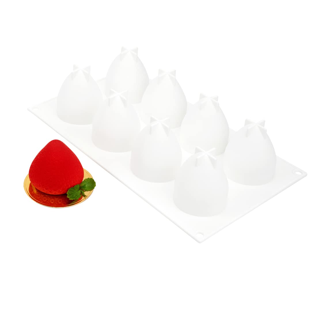 Pastry Tek 4 Cavities Popsicle Molds, 10 Cylinder Cakesicle Molds - Flexible, Freezable, White Silicone Cake Popsicle Molds, Easy Release, For Baking - Restaurantware