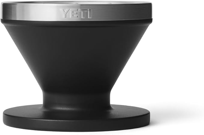 YETI Pour Over Coffee Maker Accessory Ramblers, Designed for Perfect Coffee Extraction Anywhere, Stainless Steel, fits any V60 Filter, White