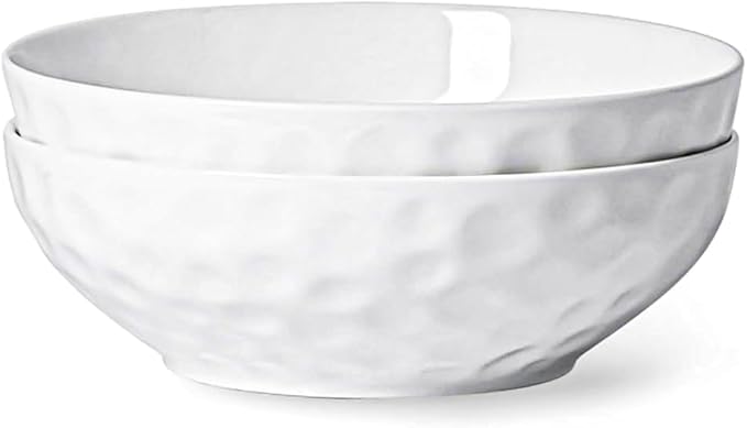 HOMBENE Porcelain Soup Bowls, 4.5 Inch Ice Cream Bowl, Kitchen Bowl Set, Fruit Bowls, Microwave and Dishwasher Safe, Set of 6