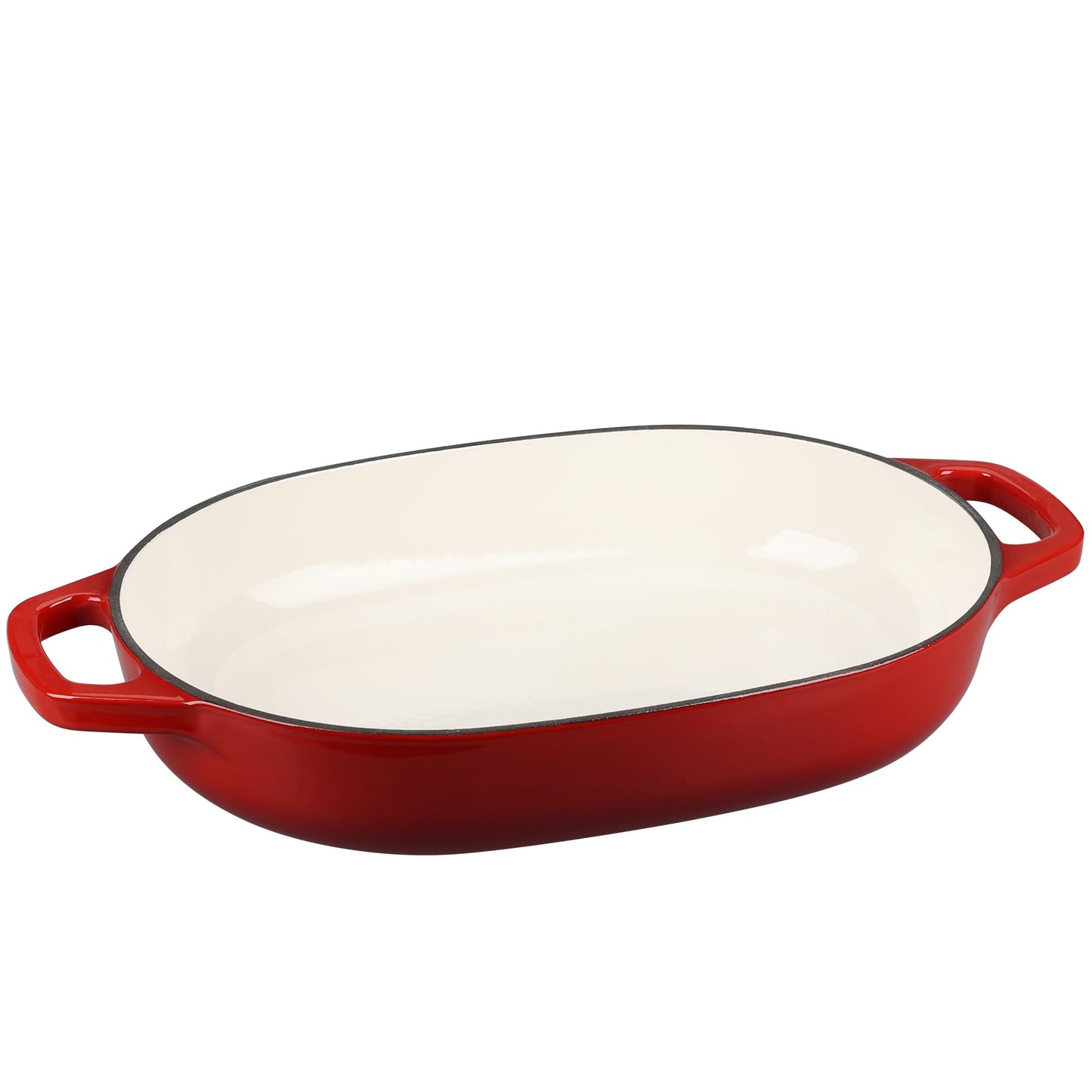 EDGING CASTING Enameled Cast Iron Oval Dutch Oven Pot with Lid, Dutch Oven for Sourdough Bread Baking, Bread Oven, Bread Dutch Oven, Oval Bread Pan, 5qt, Lake Blue