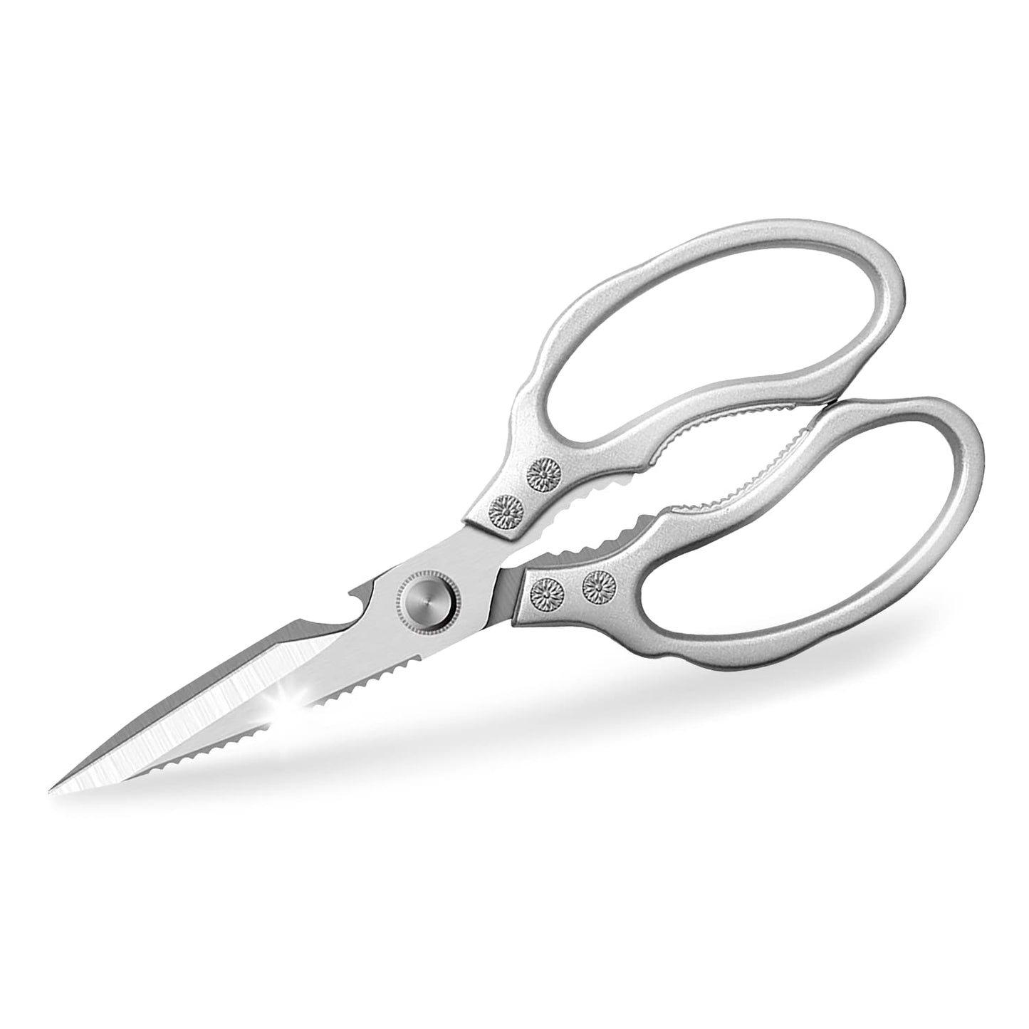 AWinjoy Kitchen Scissors, Heavy Duty Sharp Shears Dishwasher Safe, Rose Gold Cooking Accessories for Meat, Chicken, Fish, Poultry, Herb, Bread