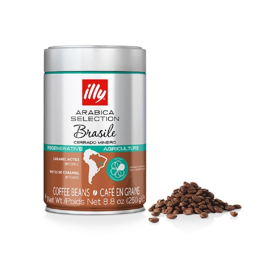 Illy Intenso Whole Bean Coffee, Dark Roast, Intense, Robust And Full Flavored With Notes Of Deep Cocoa, 100% Arabica Coffee, No Preservatives, 8.8 Ounce (Pack Of 1)