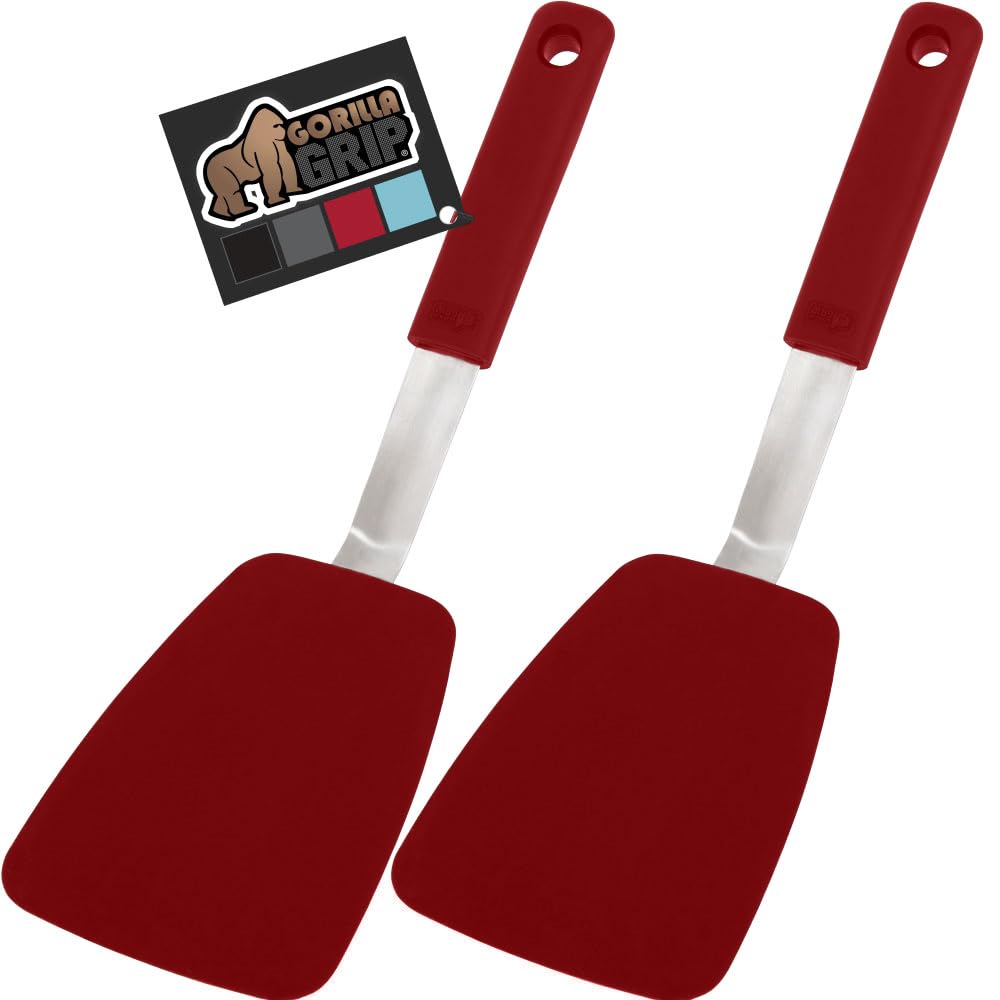GORILLA GRIP Patented Nonstick Spatula for Frying Pan, 11.6 inch, Gray