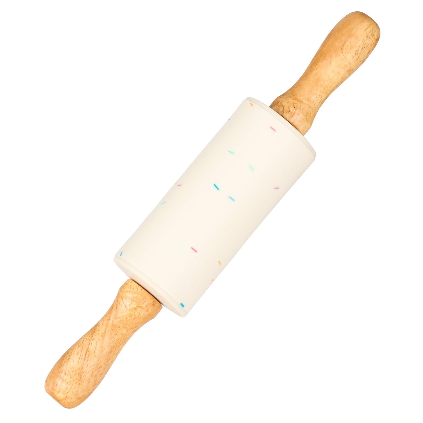 Honglida Mini Silicone Rolling Pin for Kids, Non-stick Surface Wood Handle, 9 Inch 2 Pack