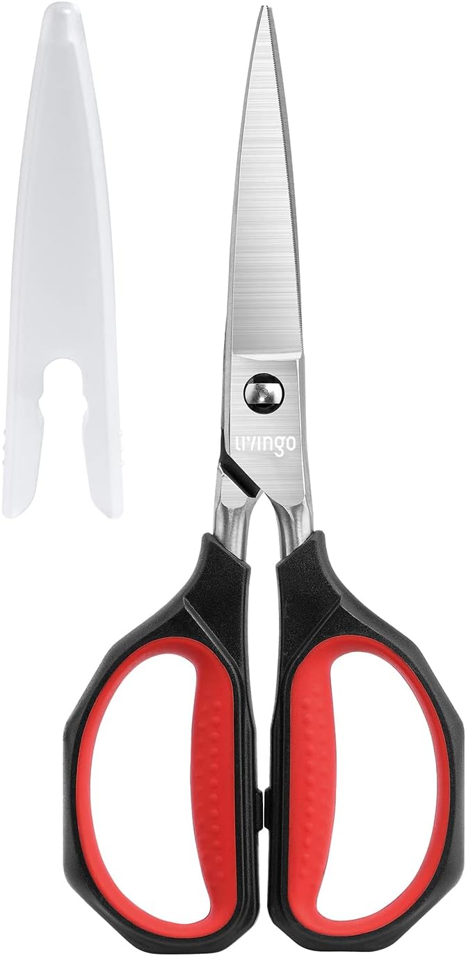 LIVINGO 9.5" Heavy Duty Kitchen Scissors Titanium Coated Poultry Shears