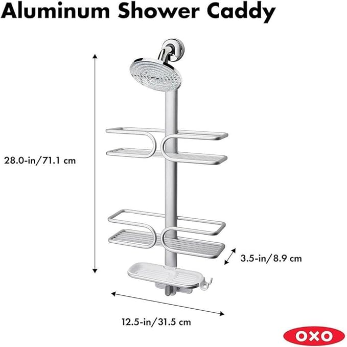 OXO Good Grips 3-Tier Aluminum Shower Caddy