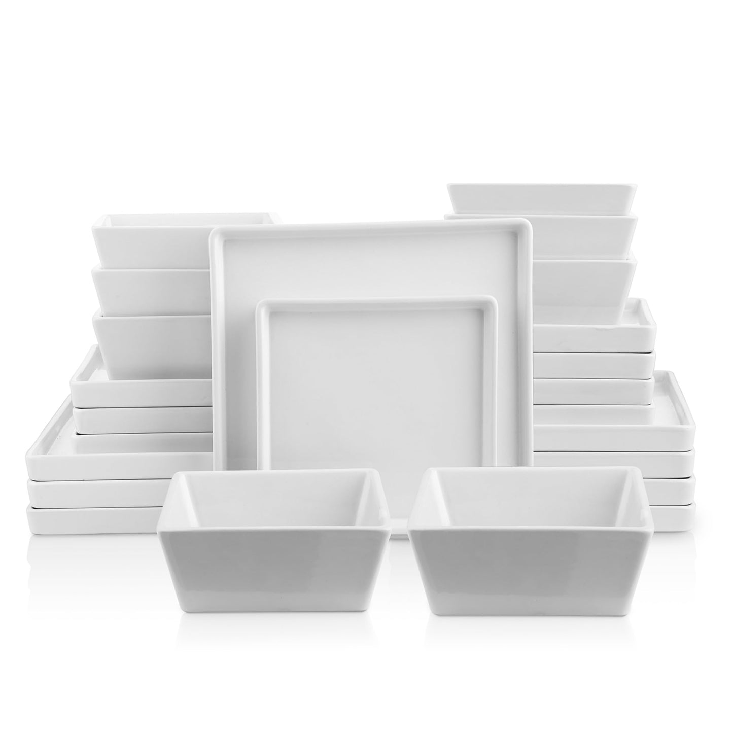 Stone Lain Cairo 24-Piece Dinnerware Set Stoneware, Plates and Bowls Set, Microwave and Dishwasher Safe, Includes Dinner and Salad Plates, Cereal Bowls, Dishes for 8