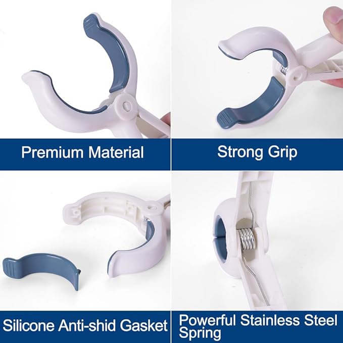 6 PCS Beach Towel Clip，Towel Clips for Beach Chairs for Cruise, Plastic Clothespins for Laundry Towel Clothes, Cruise Ship Essentials for Towel Bands, Picnic Table Clips for Outdoor and Indoor Use.