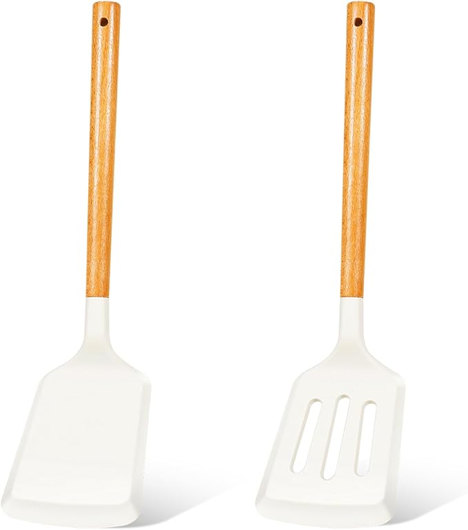 KLAQQED 9Pcs Spatulas Silicone Heat Resistant Silicone Spatula Set Small Mini Long Jar Spatulas for Nonstick Cookware, Rubber Silicone Spoon Spatula Set for Baking Mixing Cooking Kitchen Utensils Set