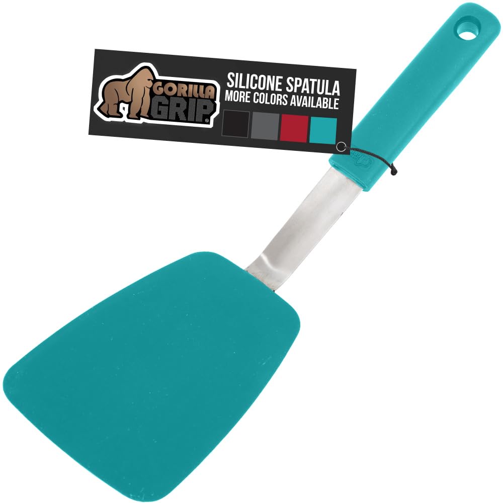 GORILLA GRIP Patented Nonstick Spatula for Frying Pan, 11.6 inch, Gray