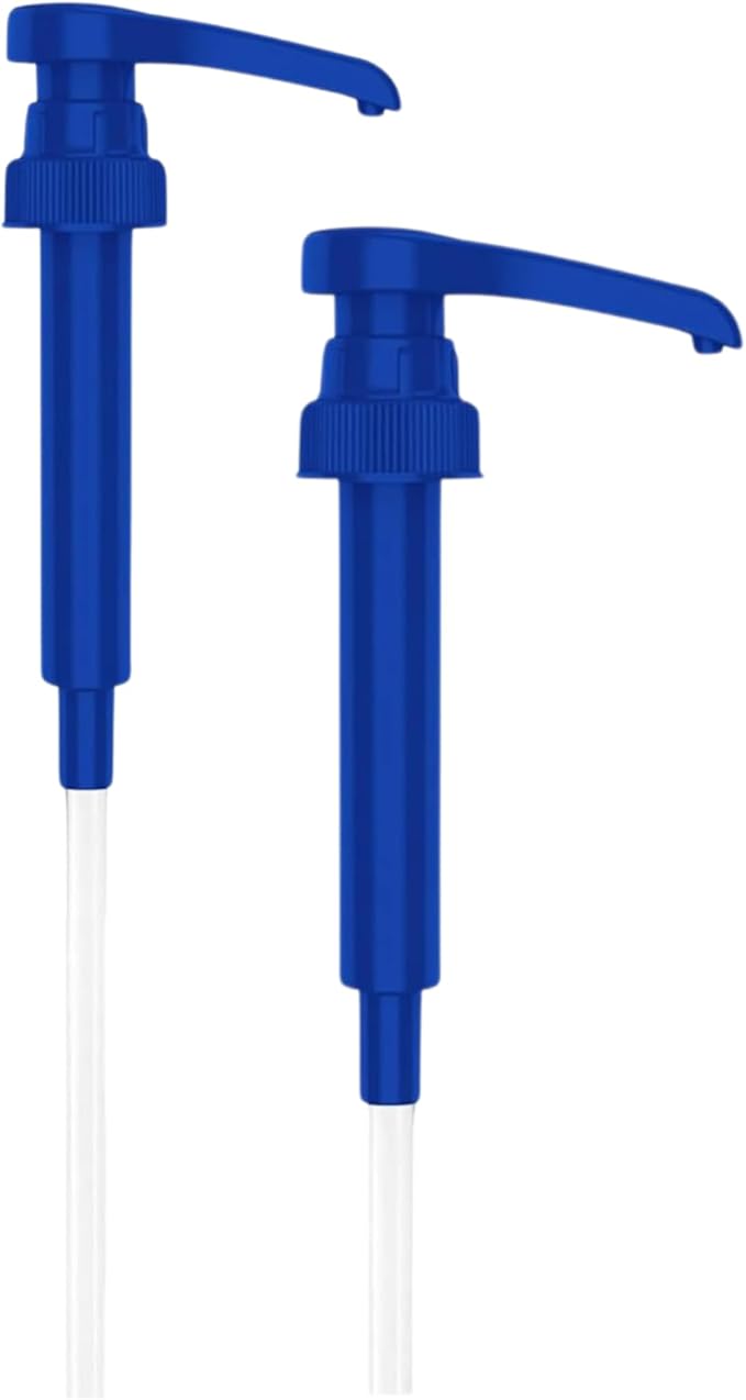 Syrup Pump Compatible with Torani, Davinci and Skinny (Set of 2) - fits Bottles (25.4 oz-750ml) (Blue)