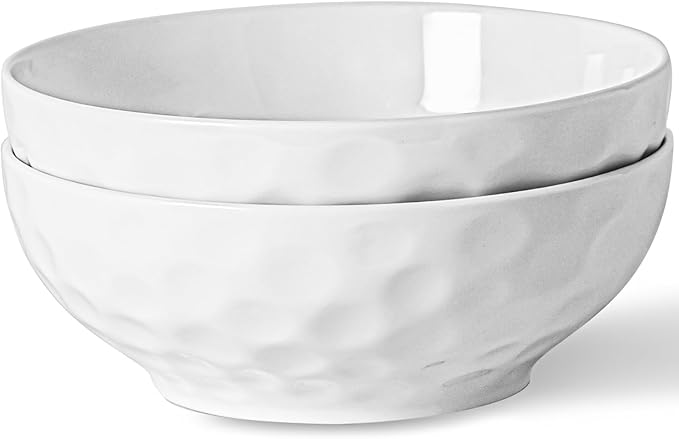 HOMBENE Porcelain Soup Bowls, 4.5 Inch Ice Cream Bowl, Kitchen Bowl Set, Fruit Bowls, Microwave and Dishwasher Safe, Set of 6
