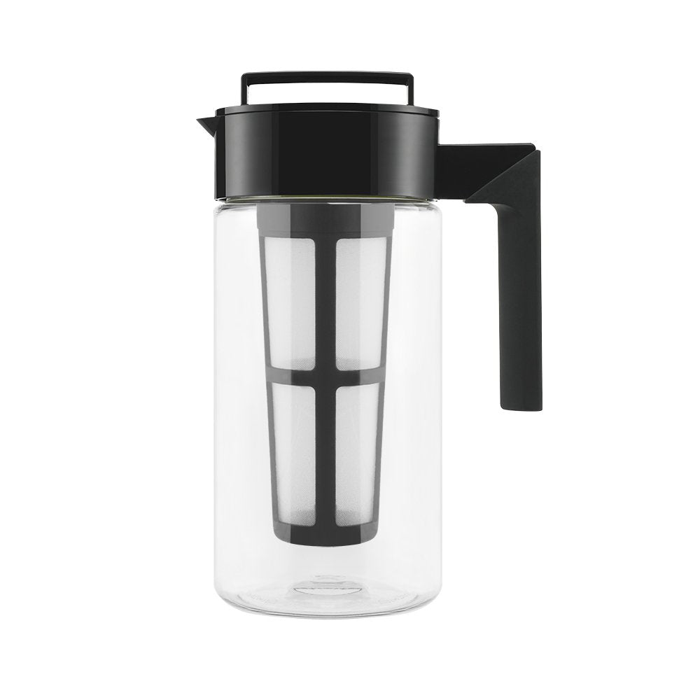 Takeya Flash Chill Iced Tea Maker - Versatile Tea Brewer for Loose/Bagged Tea - Patented Flash Chill Tech Hot/Cold Use BPA-Free Tritan Dishwasher Safe - Airtight Lid Made in USA - 1 Quart/Avocado