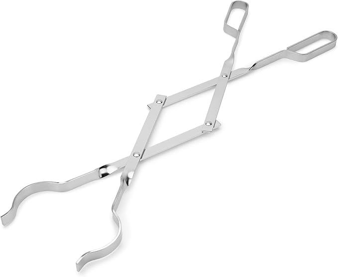 Stanbroil Outdoor Campfire Fireplace Tongs, 26" Long, Log Grabber, Black