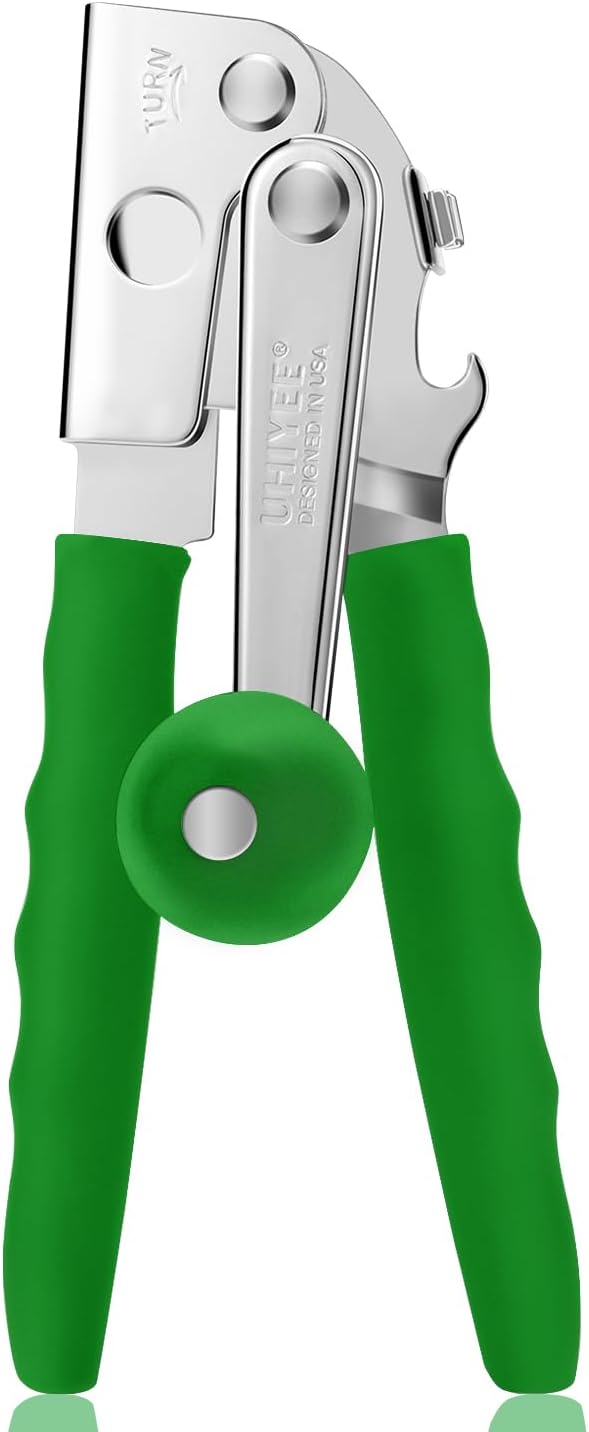 UHIYEE Commercial Can Opener Heavy Duty, Hand Crank for Large Cans, White