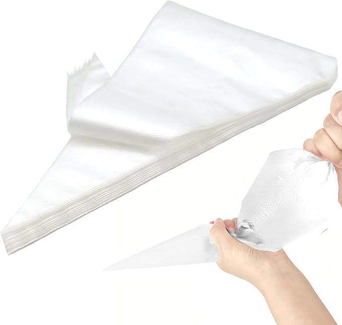 AMBESTAR 21 Inch Icing Piping Bags,100 Pcs Durable Anti-rupture Frosting Piping Bags Disposable for Wedding Cake Birthday Party Dessert Cookie Biscuit Cupcake Decorating