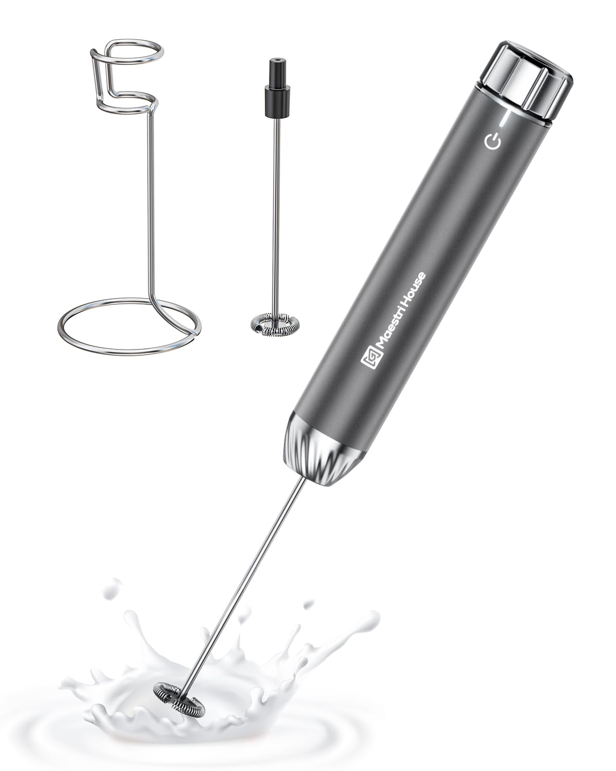Maestri House LunaFro Max Rechargeable Milk Frother,Stepless Speed Control