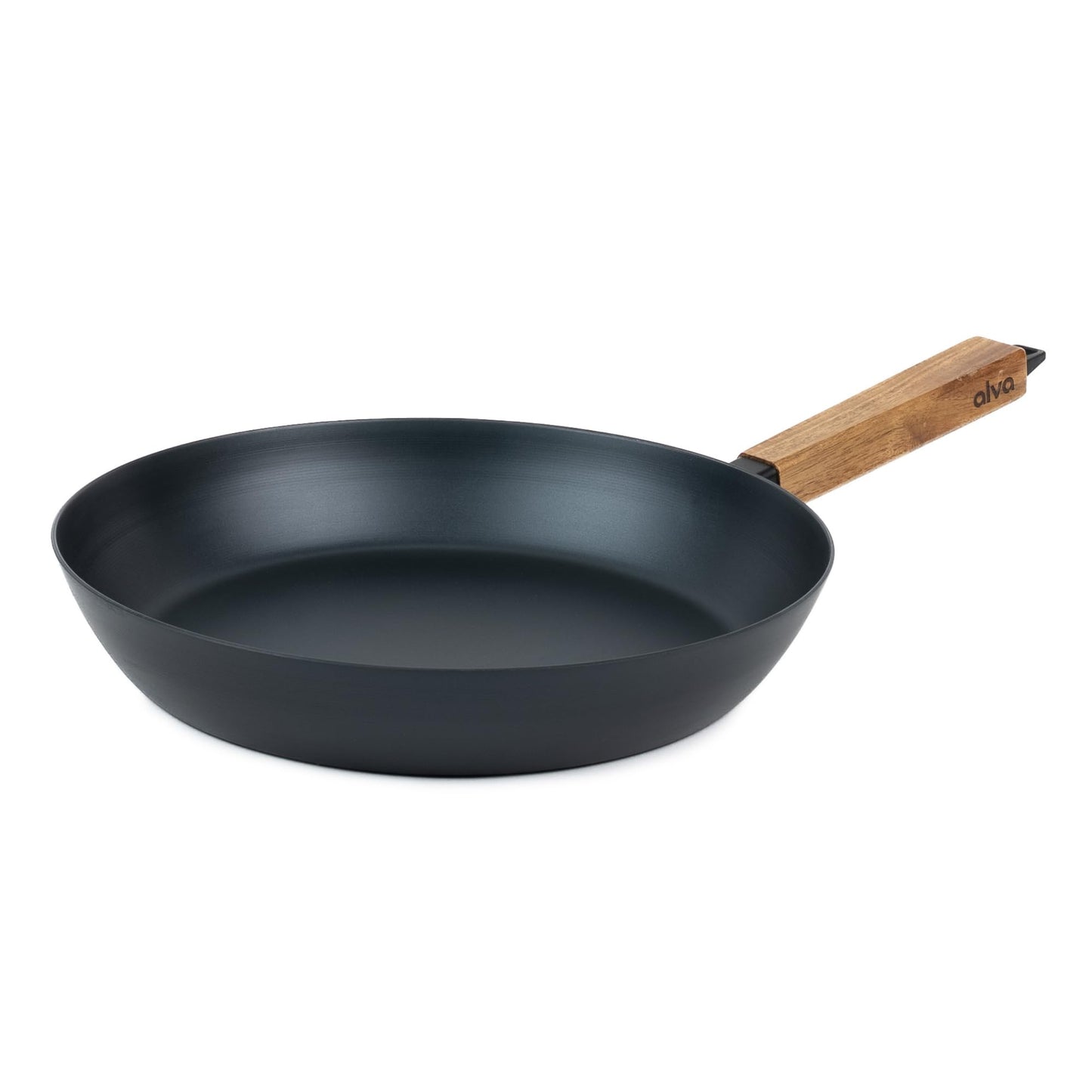 Alva Forest 8" Naturally Non Stick Carbon Steel Frying Pan with Wood Handle