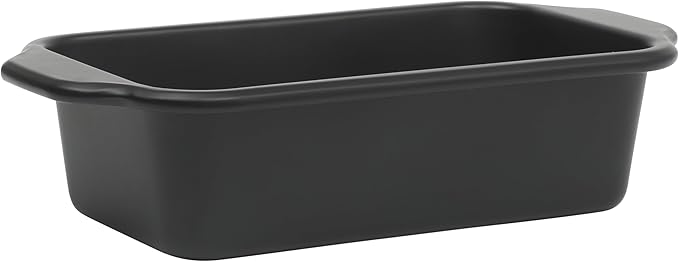 Oster Teston 8-Inch Square Cake Pan, Nonstick Carbon Steel Baking Pan, Matte Black, PFAS-Free, Oven-Safe, Easy Release Bakeware