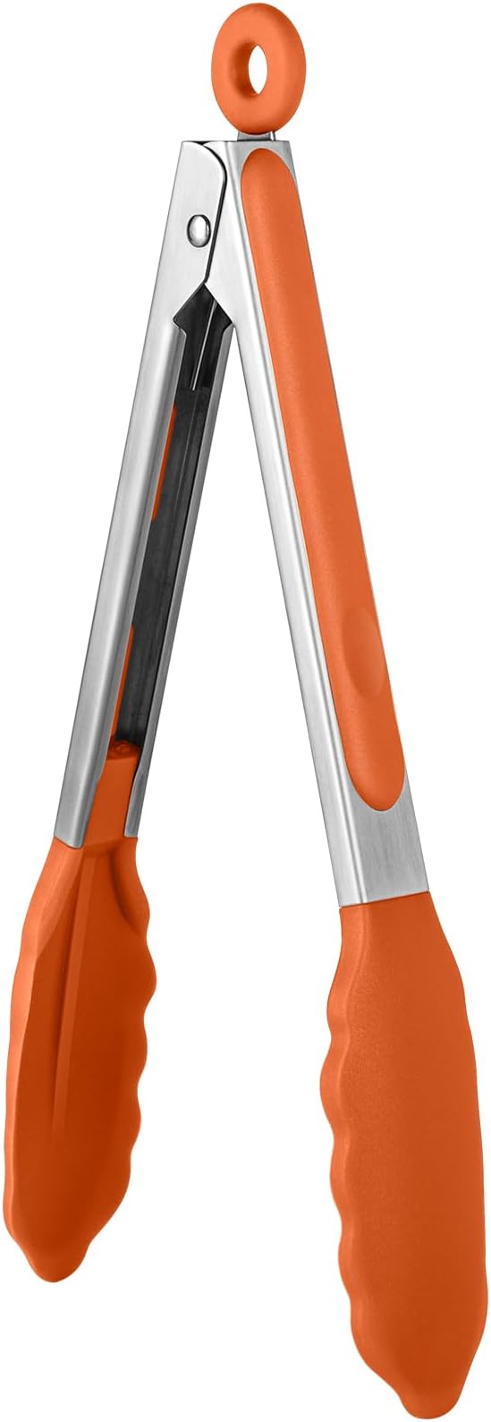 U-Taste Kitchen Tong for Cooking, 600ºF Heat-Resistant Silicone, 7in/Orange