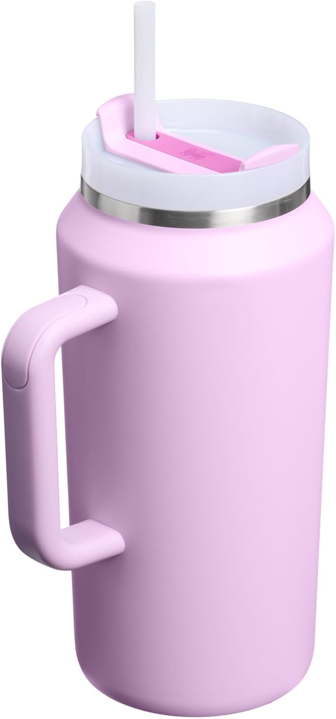 STANLEY Quencher H2.0 Tumbler with Handle and Straw 64 oz | Flowstate 3-Position Lid | Cup Holder Compatible for Travel | Insulated Stainless Steel Cup | BPA-Free | Soft Orchid
