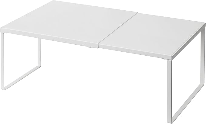 Nxconsu Expandable Cabinet Shelf, Shelf Riser for Cabinets, 11.8" White