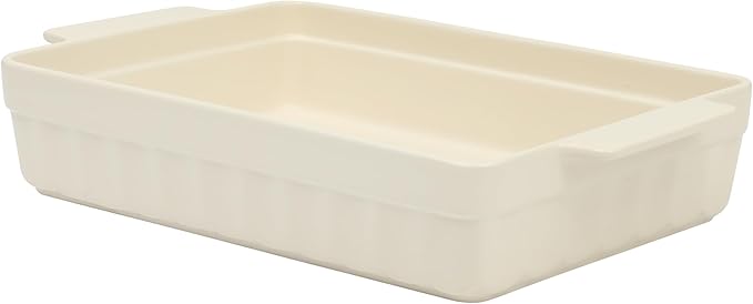 MARTHA STEWART 3-Piece Oven to Table Stoneware Bakeware Set – Baking Dish & Casserole Set – Red – Durable Oven-Safe Bakeware for Baking and Serving
