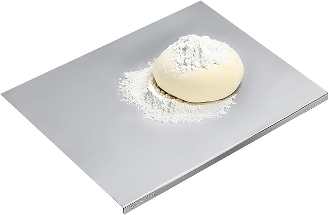 304 Stainless Steel Cutting Board – Stainless Steel Kitchen Chopping Boards Non-Slip, Dishwasher Safe – Ideal for Meat, Vegetables, Fruits, Bread & Baking – Commercial & Home Use (19.6 * 19.6in)