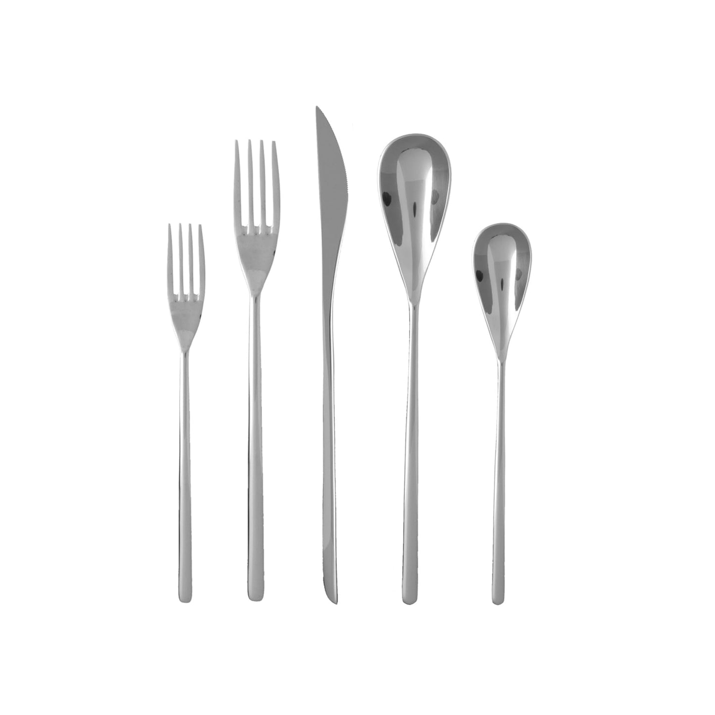 FORTESSA Dragonfly 18/10 Stainless Steel Flatware, 20 Piece Place Setting With Table Knives, Forks and Spoons (Service For 4), Dishwasher Safe, Polished