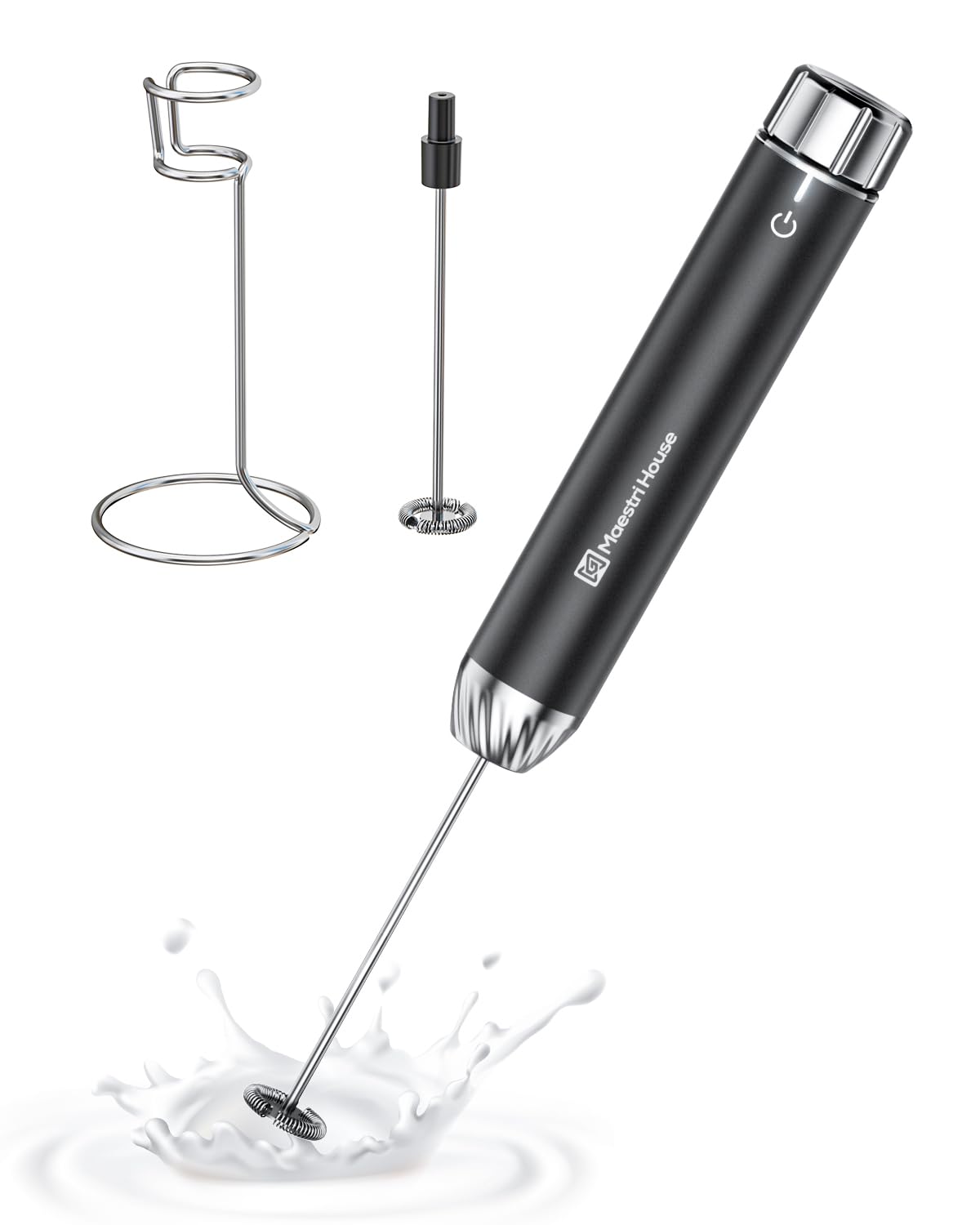 Maestri House LunaFro Max Rechargeable Milk Frother,Stepless Speed Control