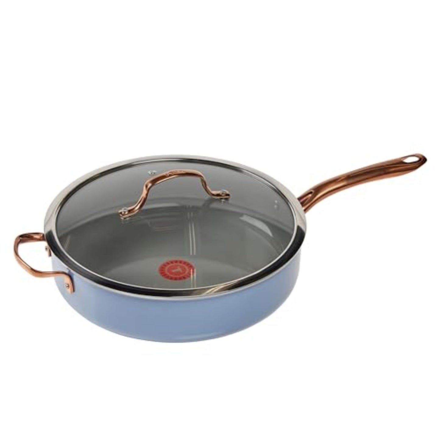 T-Fal Revive Ceramic Nonstick Sauté Pan with Lid, 6 Qt Forged Skillet