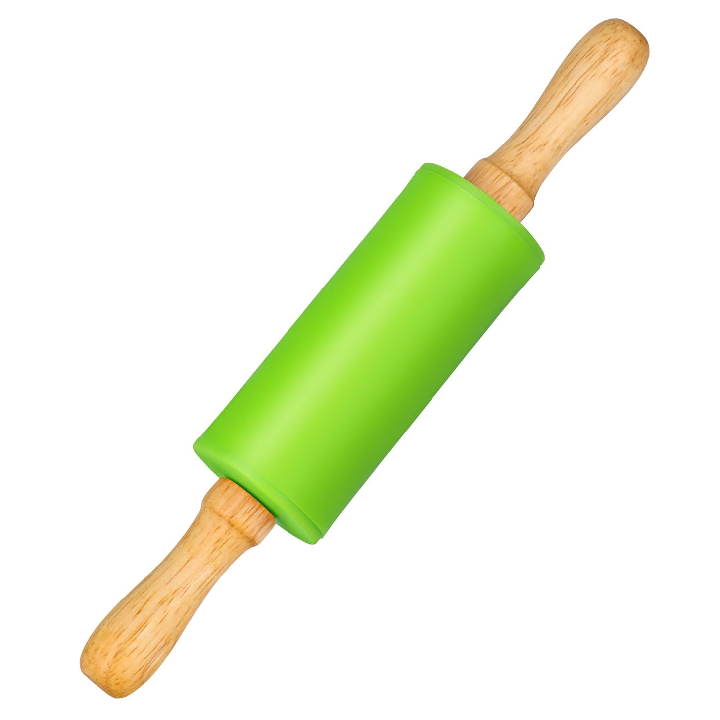 Honglida Mini Silicone Rolling Pin for Kids, Non-stick Surface Wood Handle, 9 Inch 2 Pack