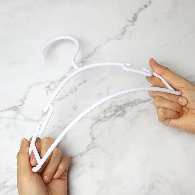GoodtoU Baby Hangers 100 Pack, Plastic Infant & Toddler Clothes Hangers with Non-Slip Shoulder Notches, Space-Saving Nursery Closet Hangers for Newborn, White
