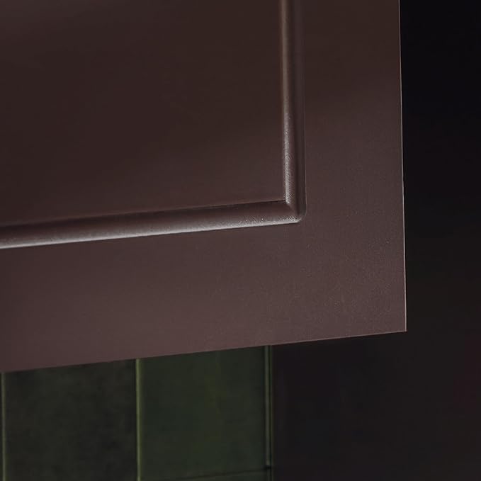 Haotian Wall Cabinet Laundry Room, Medicine Cabinet for Bathroom Kitchen Garage,Floating Cabinet Hanging Storage with Adjustable Shelf, Brown FRG231-BR