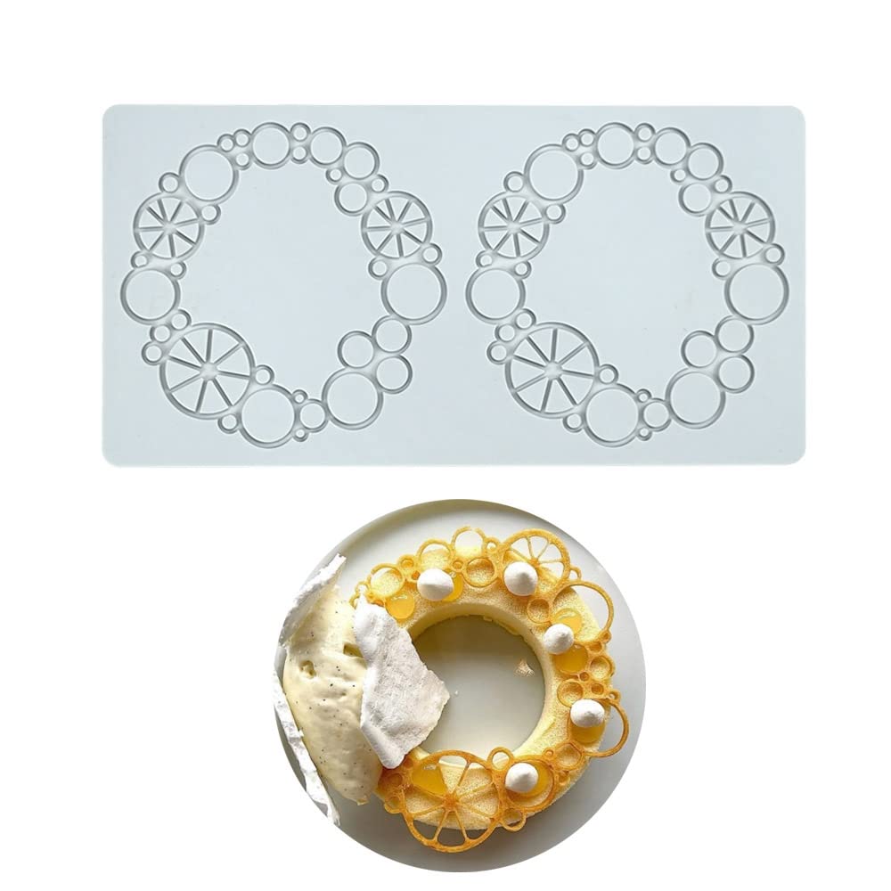 Silicone Molds 3D Hollow Leaf Chocolate Molds Honeycomb Bee Candy Mold Flower Pattern Fondant Mold Cake Topper Sugar Craft Decoration (H_Fish Bone_9.2 * 2.2 * 0.2inch)